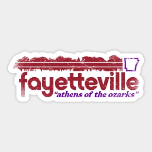 Fayetteville - Athens of the Ozarks Sticker